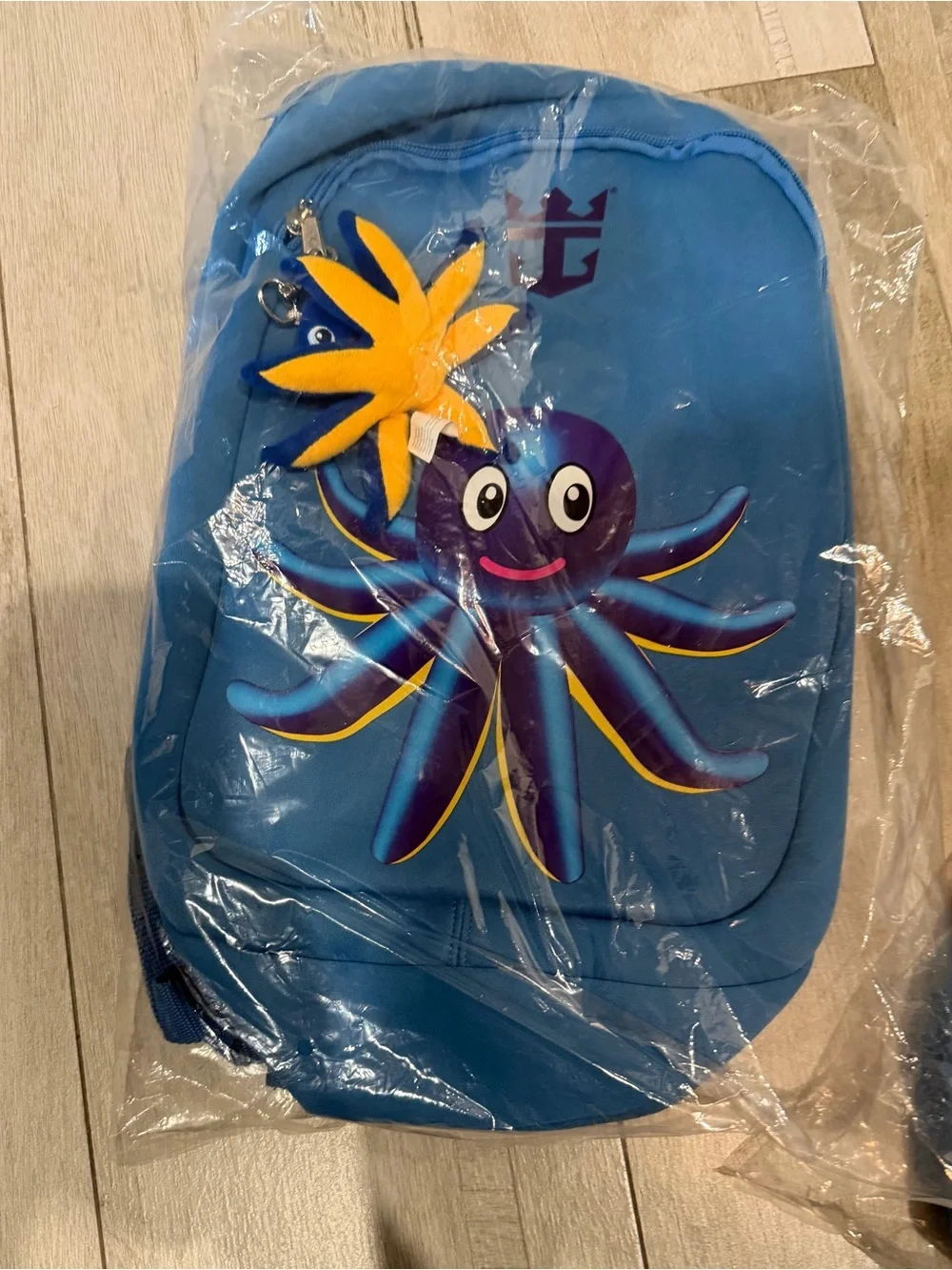 Royal Caribbean Kids Blue Octopus Backpack with Plush Keychain